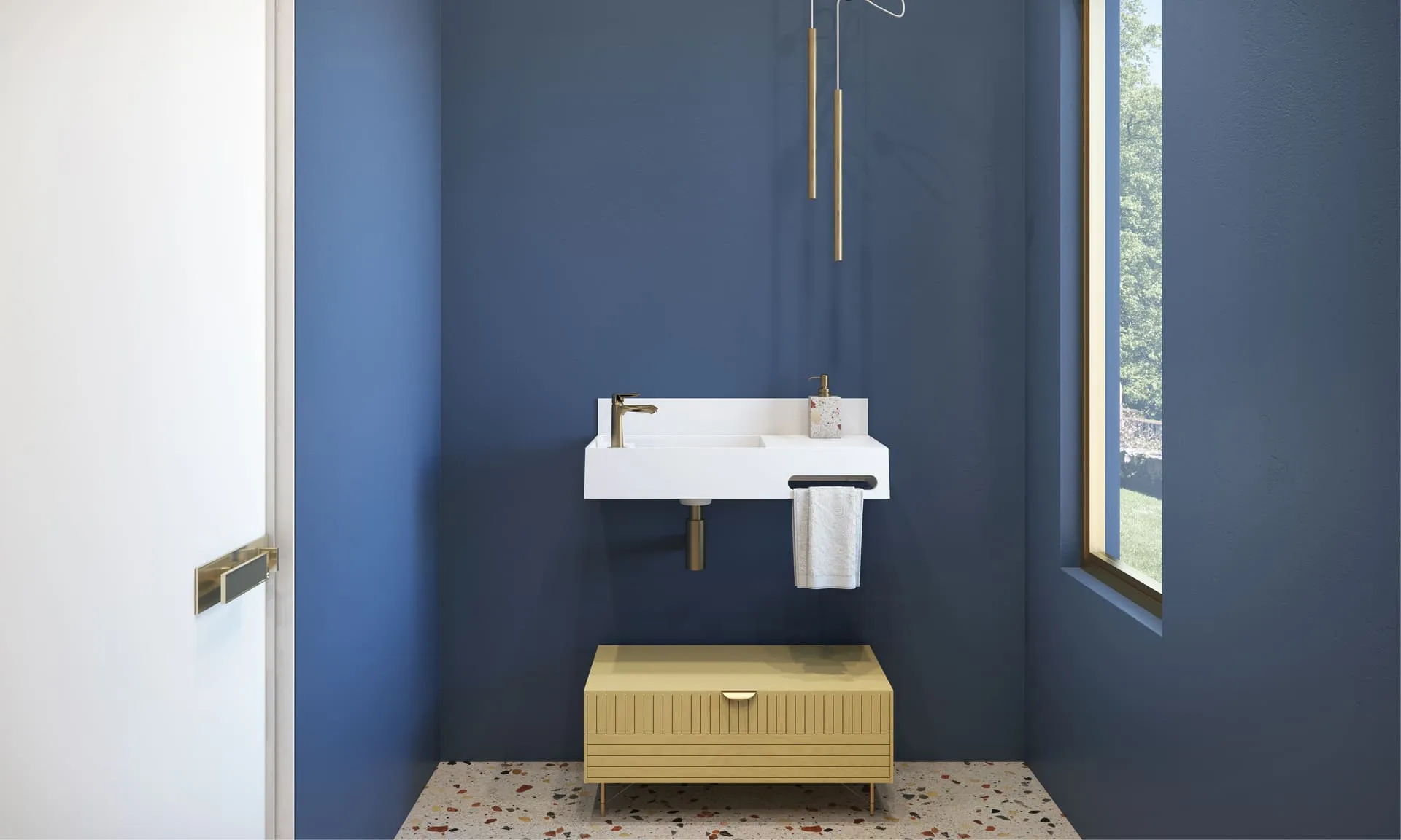 ARLES 75 Washbasin – Countertop and Wall-Mounted